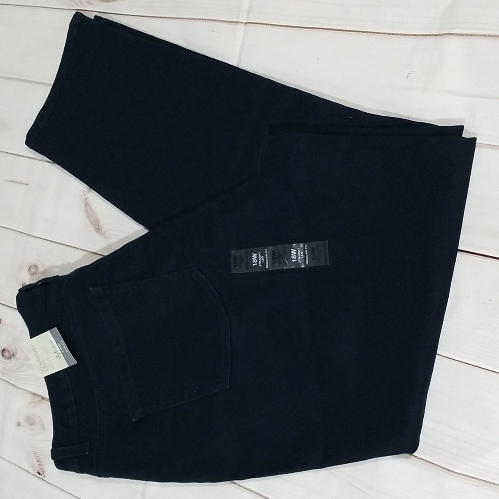 Style & Co Women's Pants Straight Legs High Rise Slimming Pockets Size 18W - Picture 1 of 9